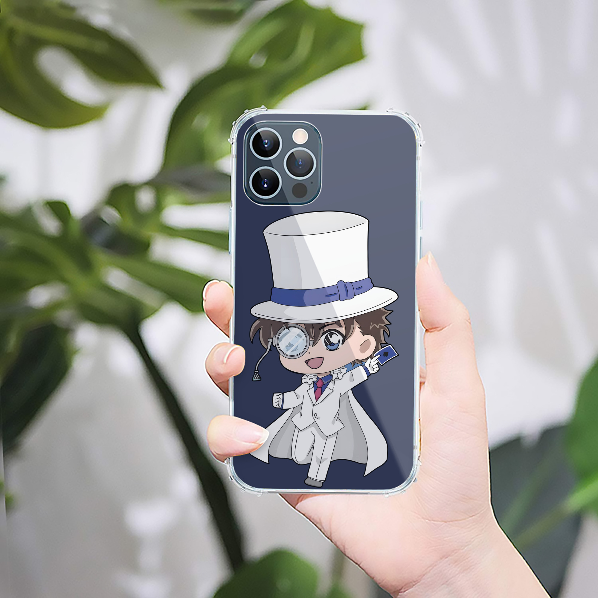 （画像用） 名探偵コナン くろば かいと Detective Conan Kuroba Kaito 【iPhone 12シリーズ対応】透明スマホケース（クリアソフトケース）